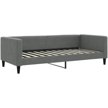 Schlafsofa 2-Sitzer Dunkelgrau – Ausziehbar mit Bettkasten & Schublade