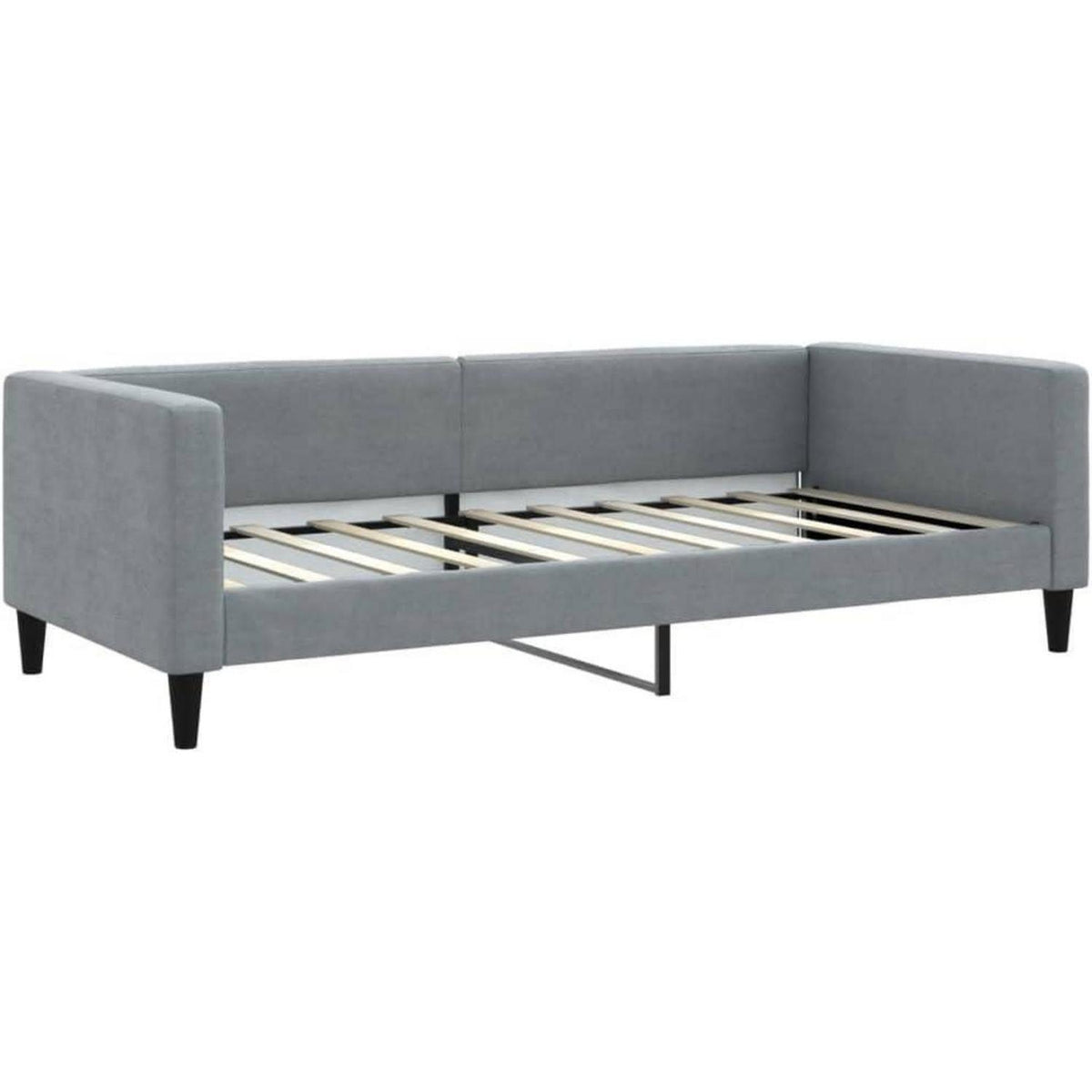 Tagesbett Schlafsofa 2-Sitzer mit Stauraum & Schlaffunktion, Hellgrau
