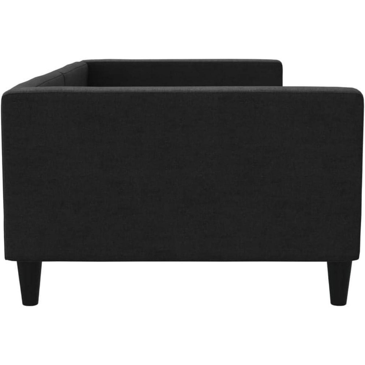2-Sitzer Schlafsofa mit Stauraum & Bettfunktion 100x200 cm Schwarz