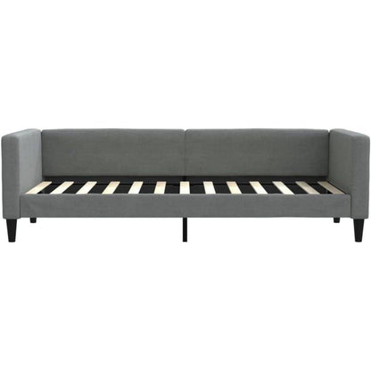 2-Sitzer Schlafsofa Dunkelgrau 80x200 cm mit Stauraum