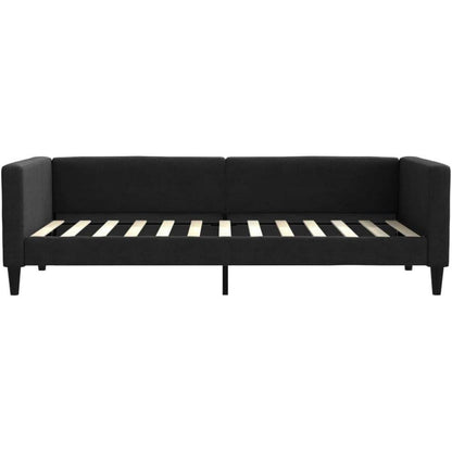 2-Sitzer Schlafsofa mit Matratze & Stauraum – 90x200 cm Schwarz