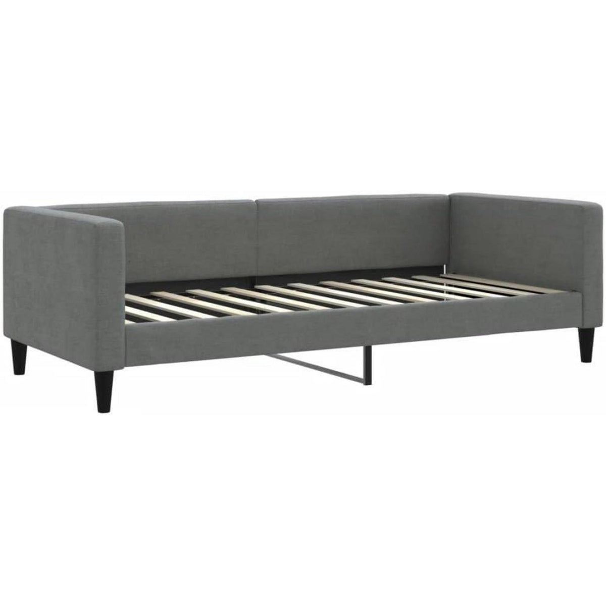 Tagesbett ausziehbar mit Schubladen – Schlafsofa 90x200 cm Dunkelgrau
