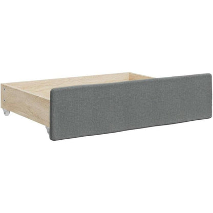 Tagesbett ausziehbar mit Schubladen – Schlafsofa 90x200 cm Dunkelgrau