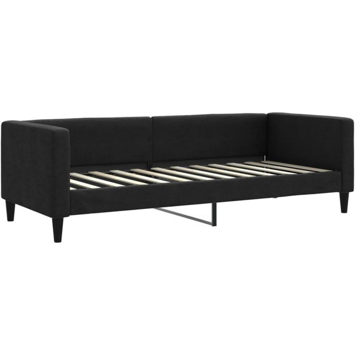 Tagesbett ausziehbar mit Schubladen – 80x200 cm Schlafsofa Schwarz