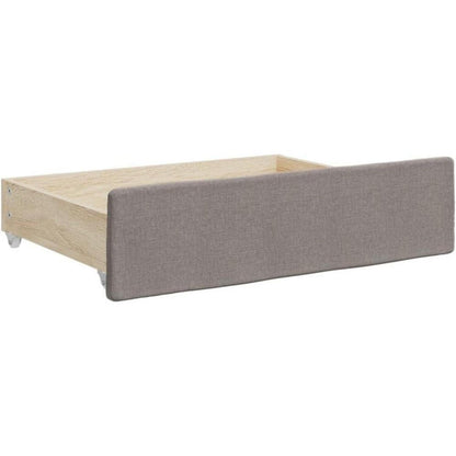 2-Sitzer Schlafsofa mit Bettkasten & Schublade Taupe 80x200 cm