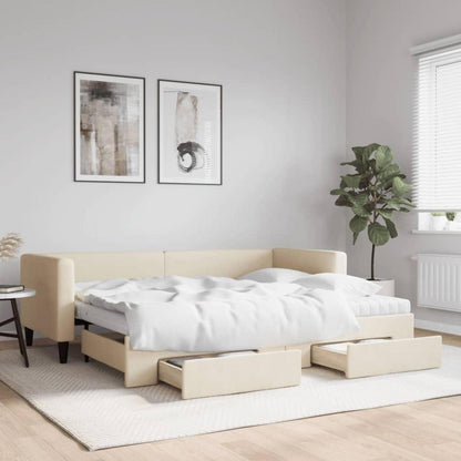 Tagesbett ausziehbar mit Schubladen – 80x200 cm Sofabett