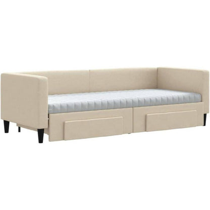Tagesbett ausziehbar mit Schubladen – 80x200 cm Sofabett