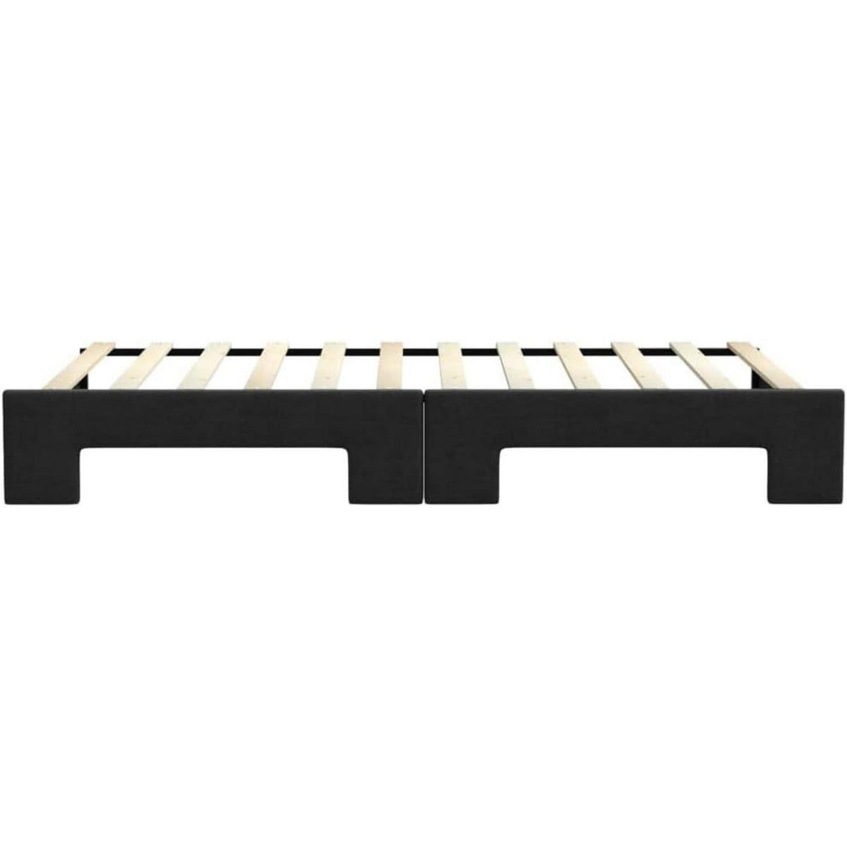 Ausziehbett 2-Sitzer Schlafsofa mit Bettkasten Schwarz 100x200 cm