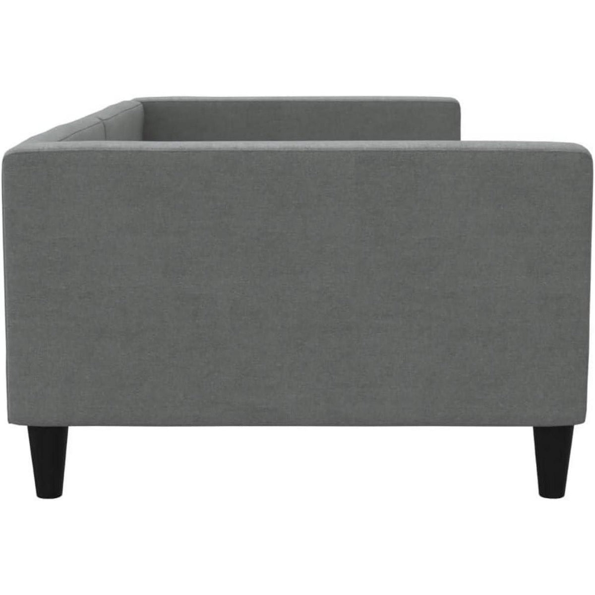 2-Sitzer Schlafsofa Dunkelgrau 100x200 cm mit Stauraum