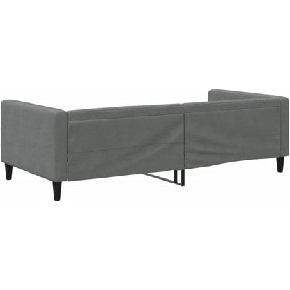 2-Sitzer Schlafsofa Dunkelgrau 100x200 cm mit Stauraum