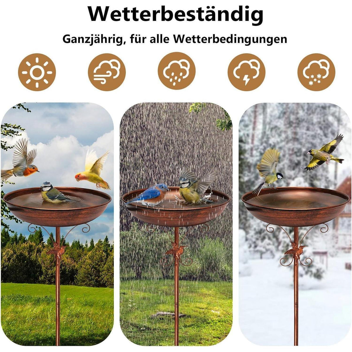 Vogeltränke Stehend – Frostsicher & Winterfest für den Garten
