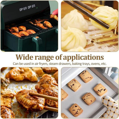 200 Blatt Airfryer Backpapier Rechteck Perforiert Antihaft