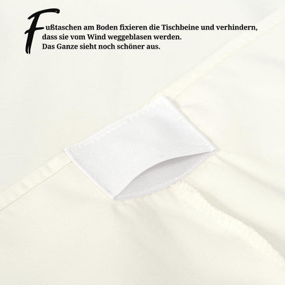 Stehtischhüllen Elfenbein – 10er Set für Tische Ø80-85cm