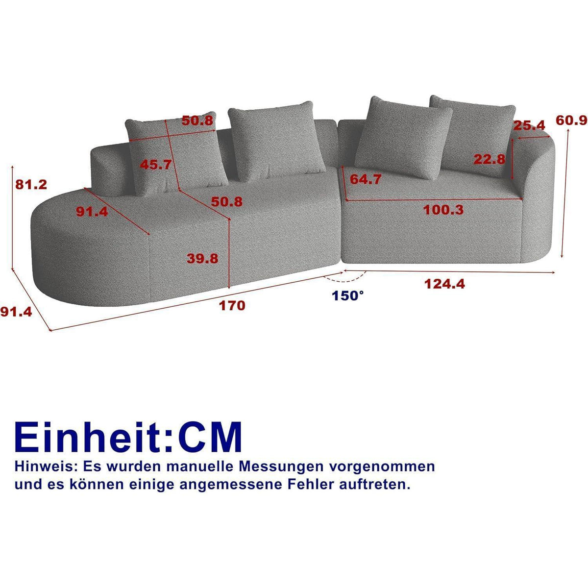 Schlafsofa mit Schlaffunktion, Grau – Komfort & Modernes Design