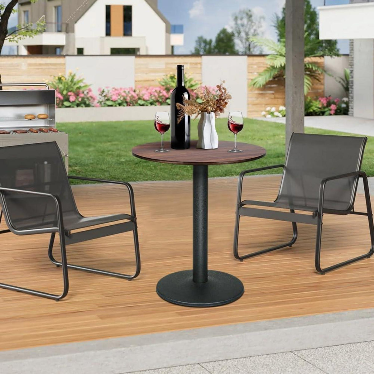 Supfine Bartisch Nussbaum 60x60x72cm – Moderner Esstisch