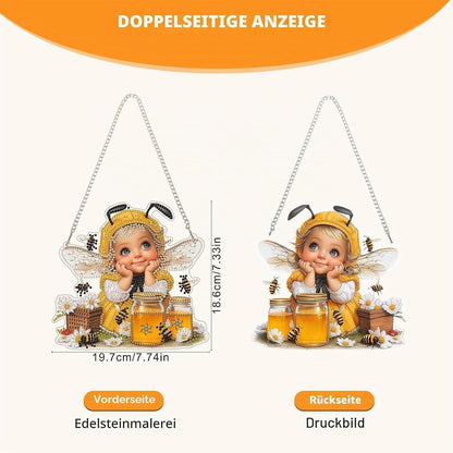 Diamond Painting Anhänger Bienenfee – Bastelset für Erwachsene & Kinder
