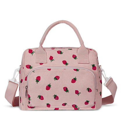 Isolierte Kühltasche Rosa-Erdbeere | Lunchbox für Arbeit & Picknick