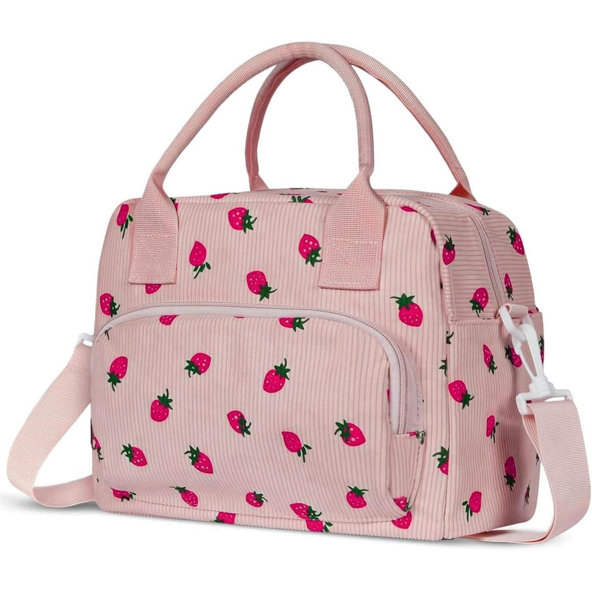 Isolierte Kühltasche Rosa-Erdbeere | Lunchbox für Arbeit & Picknick