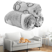 3x Kuscheldecke für Hunde & Katzen – 60x40cm, Pfotenmuster