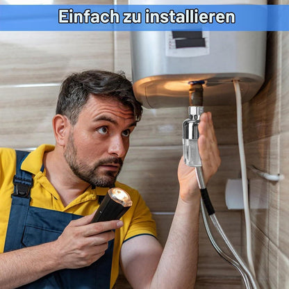 Duschwasserfilter 2er-Set | Kalkfilter Edelstahl 1/2 Zoll