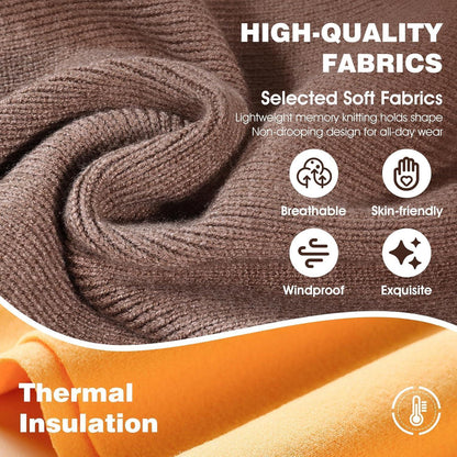 Winter Mützenschal Set 2in1 – Grau, Warm & Winddicht