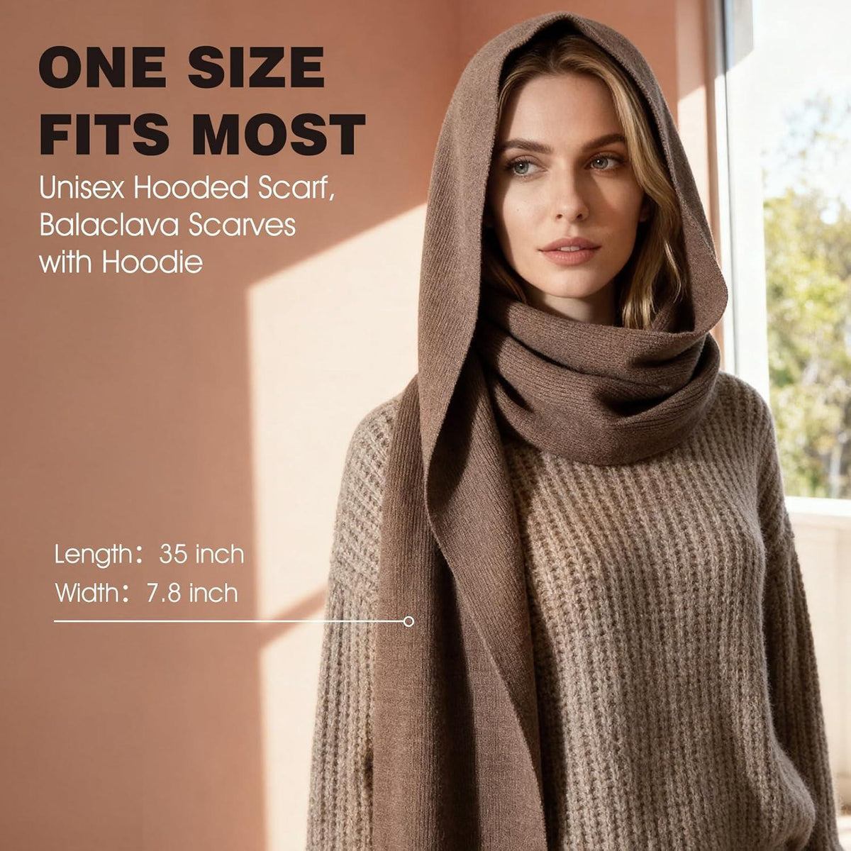 Winter Mützenschal Set Braun – Warm & Vielseitig
