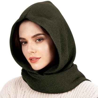 Winter Mützenschal Set 2in1 – Grün, Warm & Winddicht