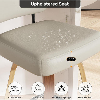 Drehbarer Barhocker 4er Set – Mid-Century Design, 65cm