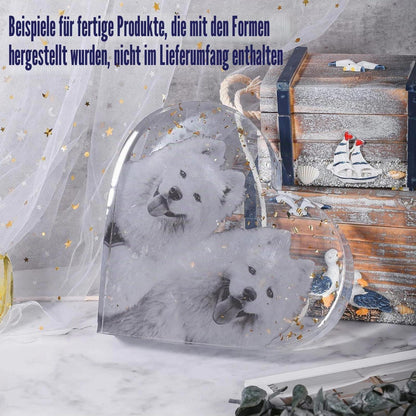 Große Herzförmige Epoxidharz Silikonform für DIY Projekte