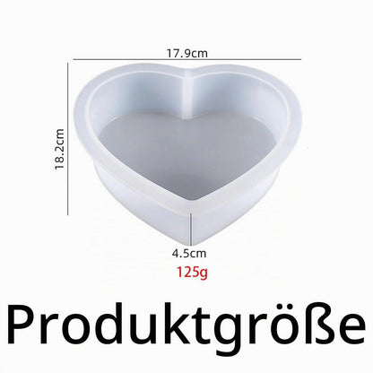 Große Herzförmige Epoxidharz Silikonform für DIY Projekte