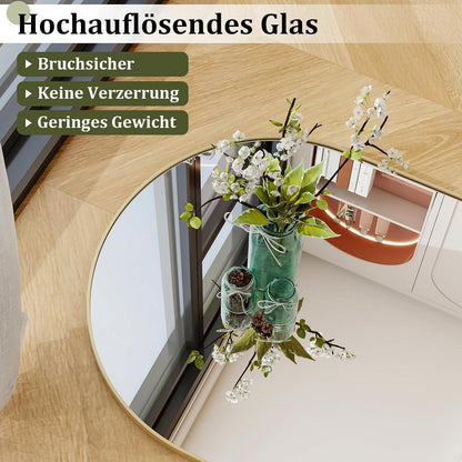 Ganzkörperspiegel Bogenförmig 165x60cm – Stand- & Wandspiegel Gold