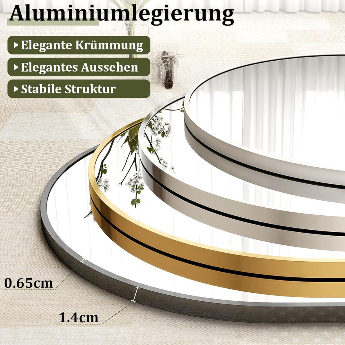 Großer Ganzkörperspiegel 218x102cm | Standspiegel, Wandspiegel, Modern