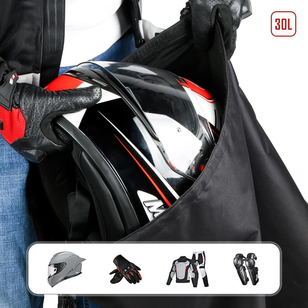 Abschließbare Motorradhelm Tasche – Wasserdicht & Diebstahlsicher