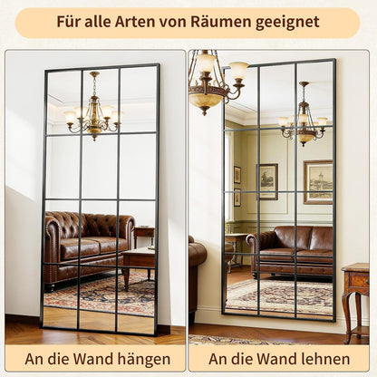 Standspiegel 165x60 cm – Dekorativer Ganzkörperspiegel für Wohnzimmer