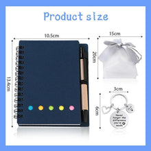 Abschiedsgeschenk Set: Notizbuch, Kugelschreiber & Schlüsselanhänger