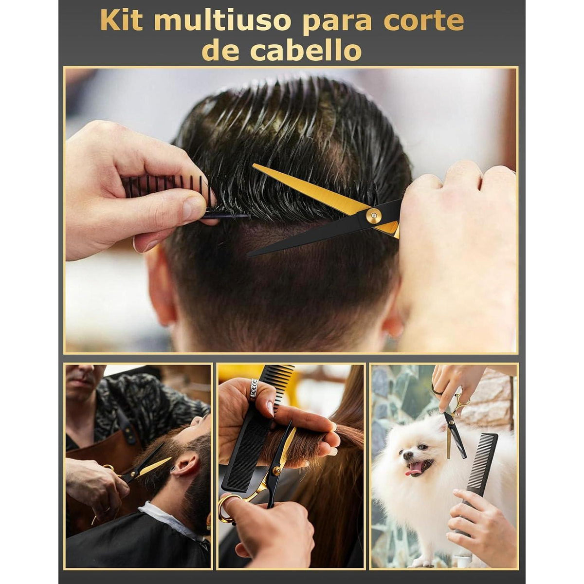 15-teiliges Friseurschere Set – Profi Haarschneideschere & Zubehör