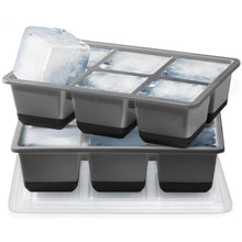 XXL Eiswürfelform mit Deckel – Große Silikon Eiswürfelbehälter