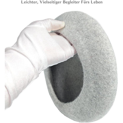 Baskenmütze Damen Wollmischung Grau – Klassisches Barett für Herbst & Winter