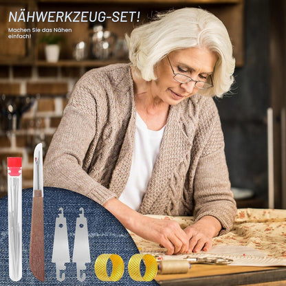 31-teiliges Nähset Stahl-Nadeln mit großem Öhr für Handarbeit