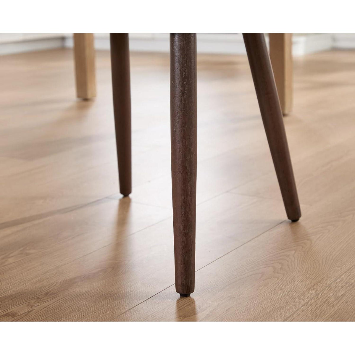 Esszimmerstühle 2er Set, Polsterstuhl mit Holzbeinen Schwarz