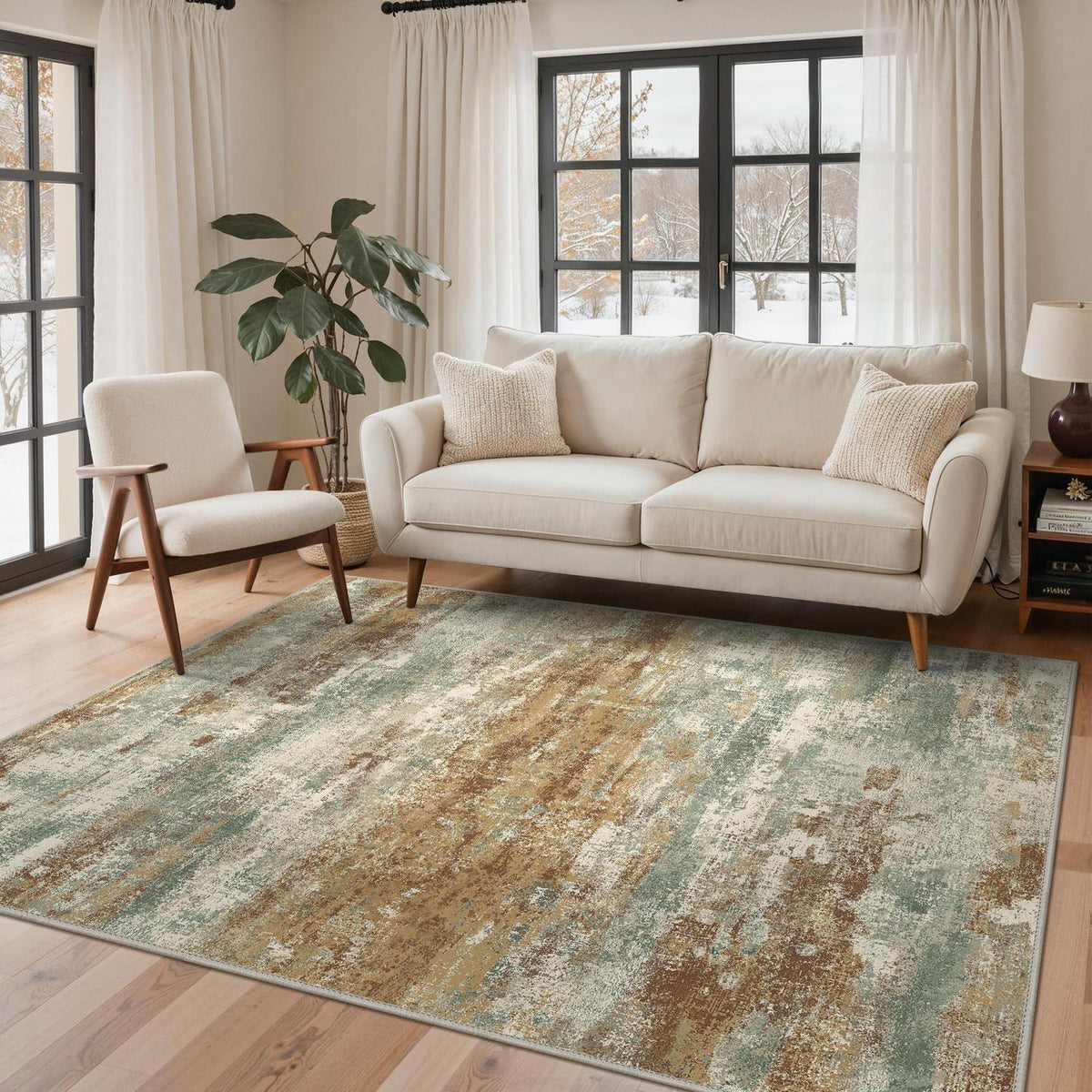 Moderner Teppich Orange Farbverlauf 160x230 cm Rechteckig