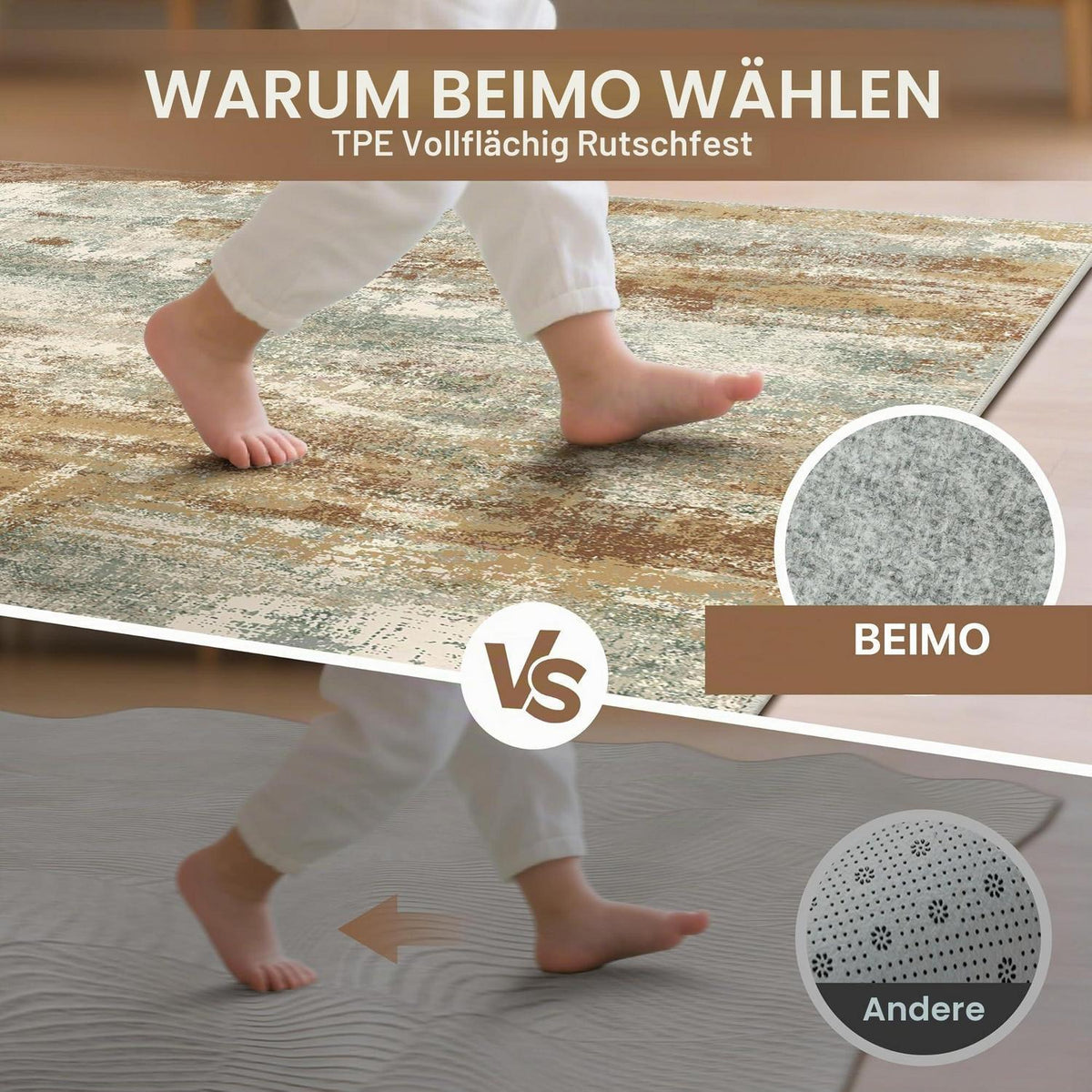 Moderner Teppich Orange Farbverlauf 160x230 cm Rechteckig