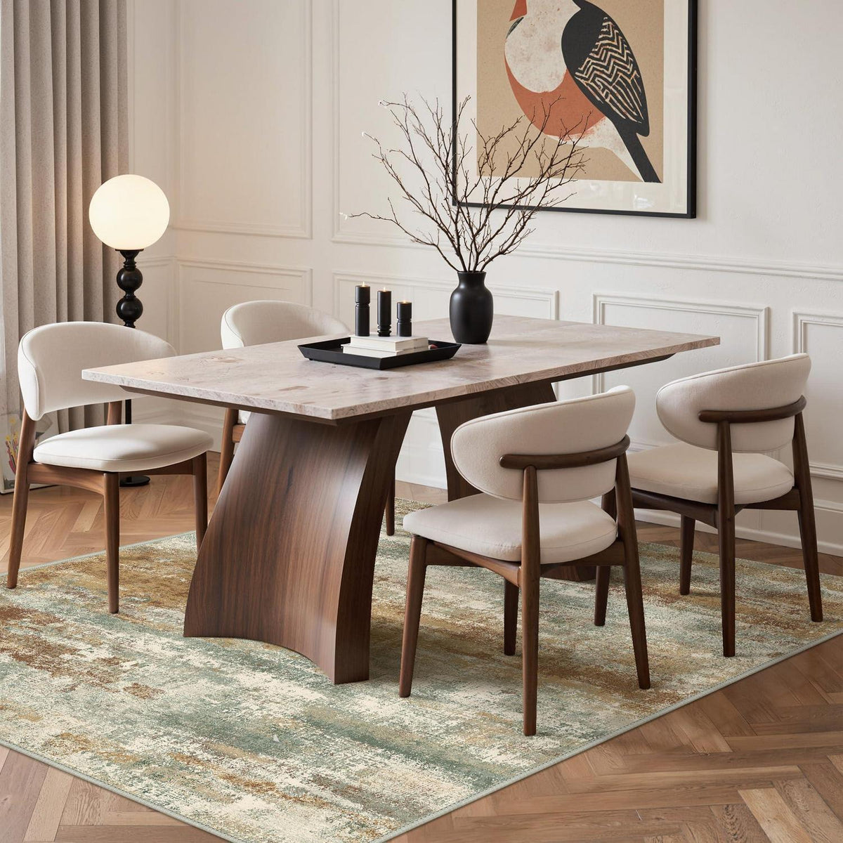 Moderner Teppich Orange Farbverlauf 160x230 cm Rechteckig