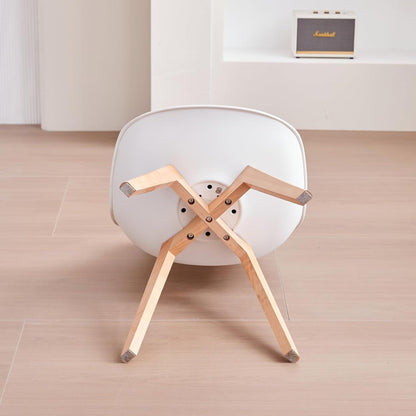 Runder Esstisch 120cm mit 6 Stühlen – Dunkelbraun & Weiß