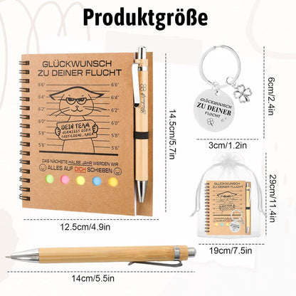 Abschiedsgeschenk Kollegen 4-teilig – Notizbuch & Co.