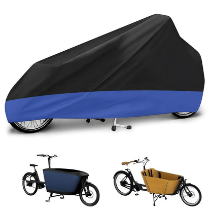 Lastenrad Abdeckung – Wasserdicht & Windfest (Schwarz/Blau)