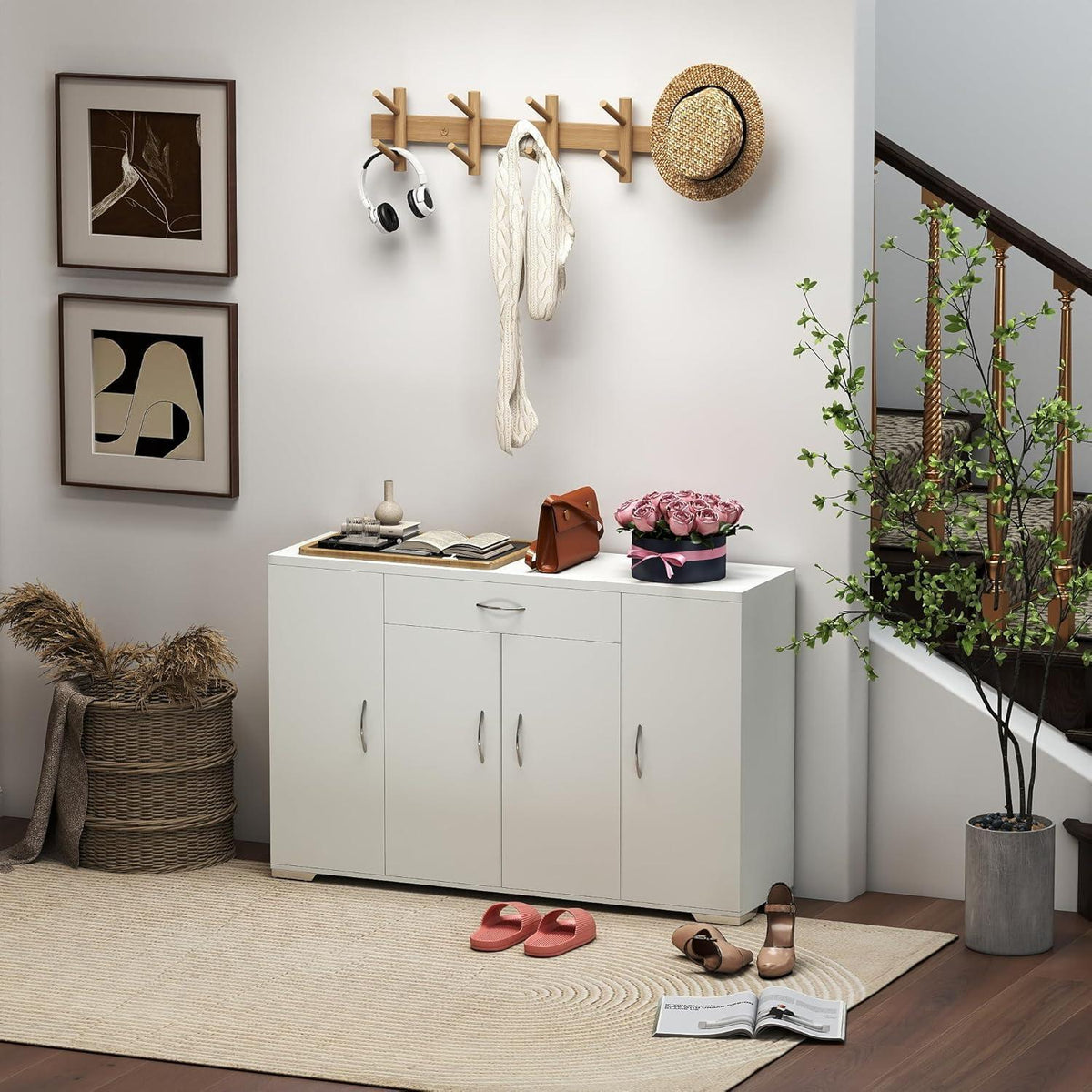 Weißer Kommodenschrank 110cm – Schlafzimmer, Büro & Flur