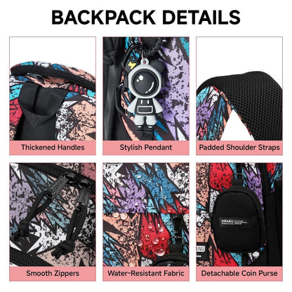 Schulrucksack mit Rollen für Jungen – Abnehmbarer Trolley & 6 Räder