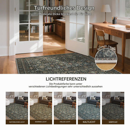 Vintage Teppich Wohnzimmer 160x230 cm – Grau-Braun