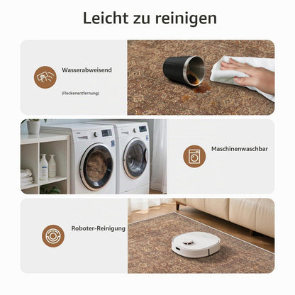 Vintage Teppich Wohnzimmer 160x230 cm Rotbraun